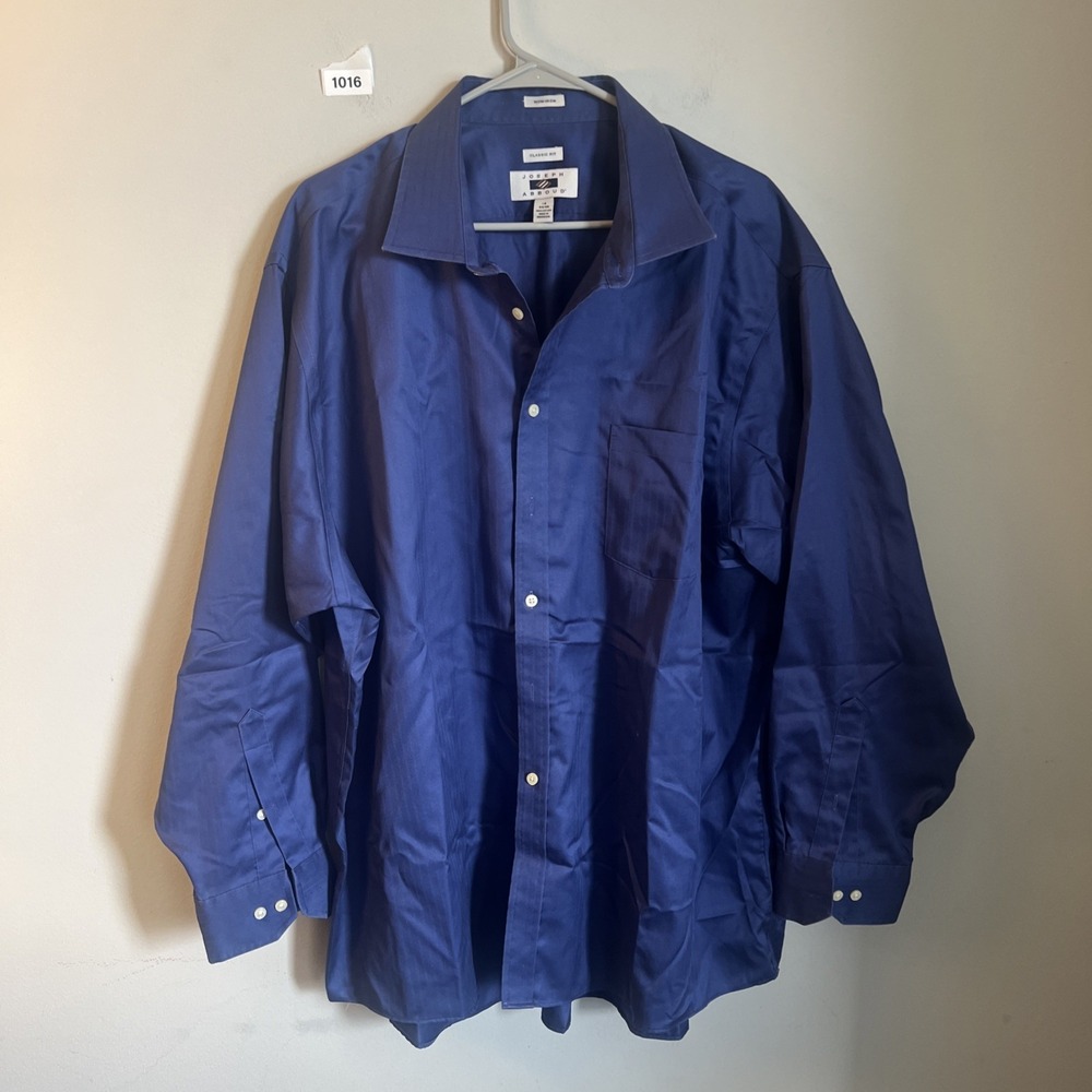 Joseph Abboud Long Sleeve Shirt 19 34/35 Blue